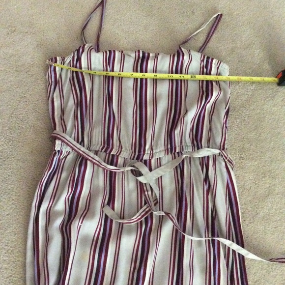 Striped Multi Color Spaghetti Strap Spring Summer Dress - Picture 2 of 6
